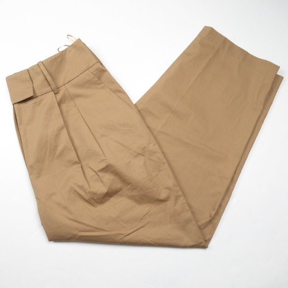Anthropologie Exquise Barrel-Leg Chino Pants Cedar Brown - Large - Picture 4 of 10